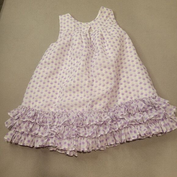 Pastourelle by Pippa & Julie Purple Floral Toddler Girl Dress Size 3T - Picture 3 of 5